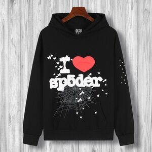 Black Graphic Hoodie with Bold Design